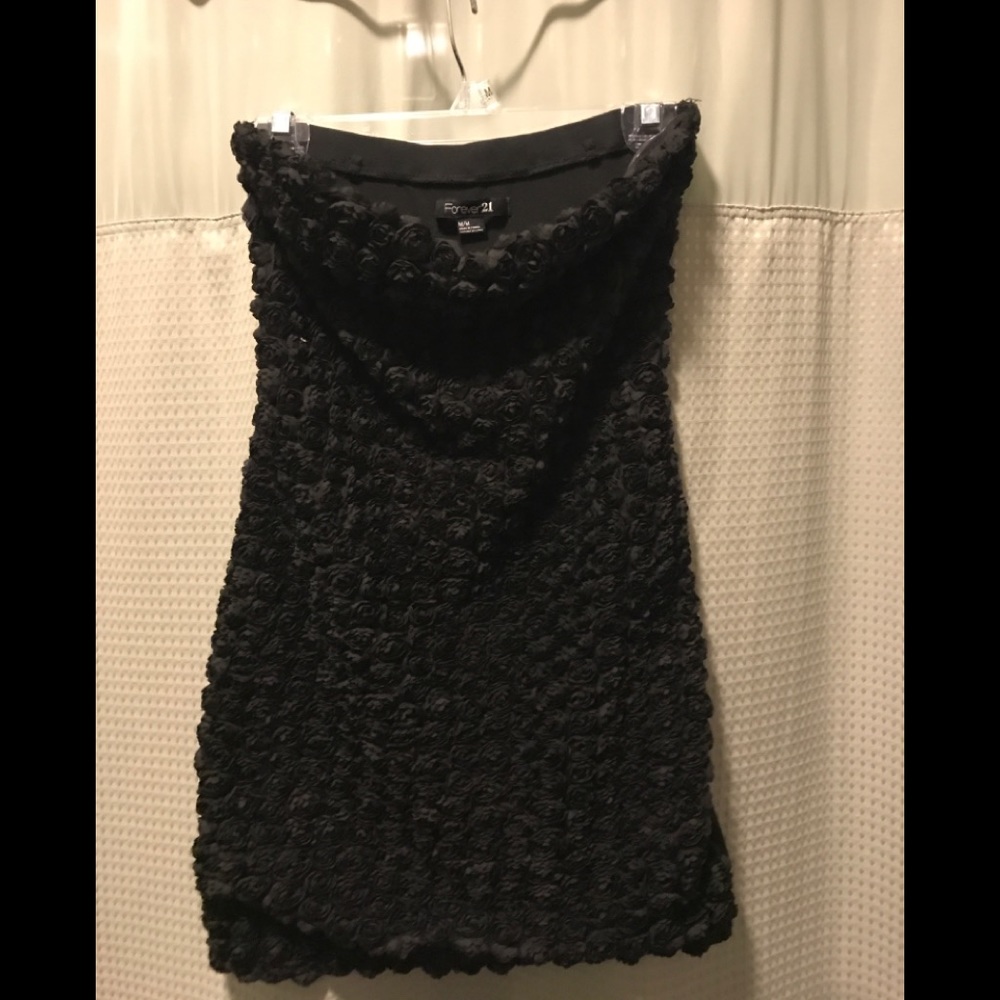 Black strapless stretchy Dress
